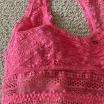 Victoria's Secret Victoria’s Secret Hot Pink Bralette Racerback Light Support Long Line S Like New Photo 2