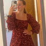 Ditsy Floral Dress Red Photo 0