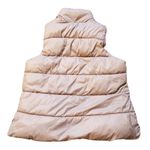 Old Navy Vest Women Large Pink Puffer Fleece Lined Winter Zip Pockets Cozy FLAW Photo 1