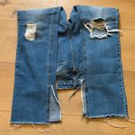 Avec Les Filles  Split Raw Hem Distressed Jeans Photo 4