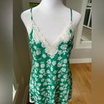 Victoria's Secret Vintage Victoria’s Secret Gold Label Ivory Green Floral Chemise Slip Dress Small Photo 12