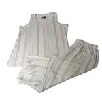 Laura Ashley Pajama Set Striped Soft Lounge Sleepwear Size S Photo 1