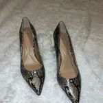 Alfani  Womens Pointed Toe Pumps with Mirror Heel Detail snakeskin Print size 9.5 Photo 2