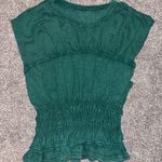 Pilcro  Teal Ruffled Blouse Photo 0