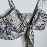 J.O.A. Snake Print Tie Wrap Bralette Size Medium NWT Photo 2