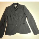 Ann Taylor  Black Blazer Size 0 Fitted Career Office Business Professional Jacket Photo 0