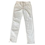 Madewell  Womens 29 Waist 10" High-Rise Jeans White‎ Step-Hem Frayed Button Fly Photo 1