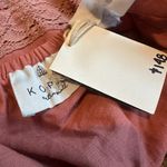 Kopal Block Print Bohemian Tank Top Shirt Blouse Bows Lace Trim Size XS NWT Red Photo 9