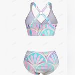 Rosegal Blue and Purple Mini Skater Skirt Resort Wear Size M Photo 3