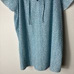 Simplicity  light Blue Cheetah Short Sleeve Blouse size Large Photo 2