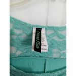 Poliana Plus Women XL Green Blouse Short Sleeve Batwing‎ Lace Photo 3