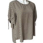 Everleigh Loose Fit Geometric Print Hi-Low Hem Blouse, Sz L Photo 2