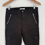 Level 99 Black Skinny Cargo Pants Zip Pockets Womens Size 29 Photo 2