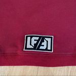 LF - Zippered Sleeve Crop Sweatshirt in Red Photo 4