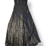 Betsy and Adam  Vintage Y2K Black Satin Long‎ Cocktail Formal Dress Gown Size 12 Photo 0