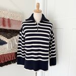 Babaton Aritzia  Overseas Merino Wool Striped Sweater Blue White Sz XXS Photo 1