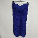Love Reign Strapless Blue Ruched Sequined Sweetheart Mini Dress Y2K Size XL jrs Photo 1
