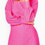 Lilly Pulitzer  Aisha‎ Romper Eyelet Lace Pink Isle Ditzy Diamond Poly Eyelet 10 Photo 0