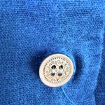 Erika Dusty Blue Linen Embroidered Sleeveless Shell Tank Top Size L Cottagecore Photo 2