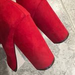 mix no. 6 Asuviel Red Faux Suede Mary Jane Pumps Block Heel Shoes Size 8.5M NEW Photo 6