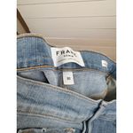 frame denim FRAME Le Sylvie Slender Straight Jeans Size 30 Light Blue Distressed Raw Hem Photo 8