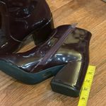 Jeffrey Campbell Ankle Booties Sz.8 Plum Block Heel patent leather Shine VGUC Photo 5