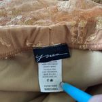 Yves vintage golden coppery strapless lace dress w/handkerchief hem. Size M. Gold Size M Photo 12