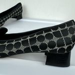 Kate Spade Vtg Heeled Loafers Sz 7B Black Dot Print Square Toe Noel Photo 7