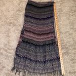 Apt. 9  pleated rayon multi colored scarf/wrap. Black, gray , plum, with fringe. Photo 11