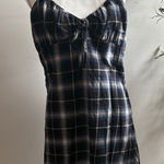 Wild Fable Black and White Plaid Mini Dress Photo 0