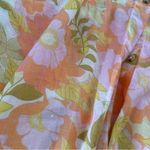 Billabong Midi Button Front Collared Floral Shirt Swim cover up kimono Large Photo 9