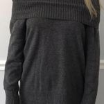 Jones New York Off The Shoulder Gray Sweater Photo 0