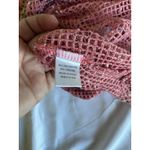 Lulu B Cardigan Top M Mesh Button Cover Up Sheer Asymmetrical Lagenlook Artsy Pink Size M Photo 5