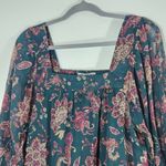 Band of Gypsies Band of the Free Green and Oxblood Paisley Boho Tiered Mini Dress NWT Size Small Photo 1