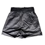 Elizabeth and James Women's Black Paperbag Shorts Size 14 High-Waisted size 32 Photo 3