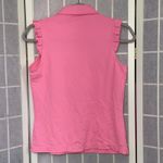 Lilly Pulitzer  Luxletic Frida Ruffle Polo Top Preppy Athletic Hot Pink Shirt XS Photo 1