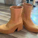 ZARA Tan Platform Ankle Boots Photo 2