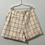 Rag and Bone  Windowpane Ivy Plaid Shorts Ivory Navy Size 16 Photo 4