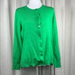 Crown & Ivy Cardigan Woman’s size Medium Vibrant Green Cardigan Sweater casual Photo 3