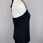 L8ter Vintage  Wooden Beaded Neckline Black Halter Top Y2K Size M Photo 2