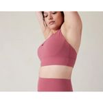 Athleta New XS Transcend Plunge Sports Bra Small D-DD Berry Rose Red nwt Photo 3