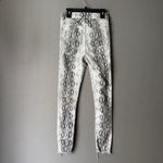ZARA sz 2 gray white snake print jeans Photo 4