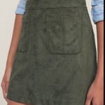 Abercrombie & Fitch Green Faux Suede Pocket Mini Skirt Size 8 Photo 1