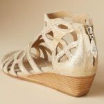 Donald Pliner Sundance Donald J Pliner Delite Metallic Suede Leather Gladiator Wedge Sandals 8 Photo 1