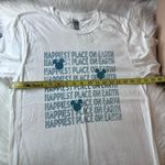 Happiest Place On Earth Distressed Graphic Tee Size Small White Photo 5
