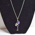 Source Unknown Casual Everyday Hearts/Key Charm Silver Tone Pendant Necklace Photo 0