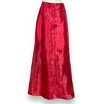 Blondie Nites  by Jaslene‎ Formal Skirt Prom Red Shimmer Organza Maxi Photo 2