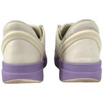 Kizik Women's Sydney Leather Sneakers Cream Purple Slip On Comfort Shoes Sz 8.5 Photo 8