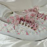 Superga  X LoveShackFancy Floral Sneakers Ribbon Laces Low Top Size 8 Coquette Photo 6