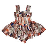 Vanessa Mooney  The Elizabeth Romper Dress 100% Silk Snakeskin Patchwork Print SM Photo 2